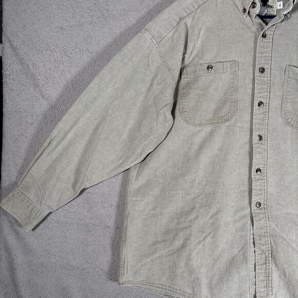 Vintage Bird Dog Khakis Shirt Mens Size XL Shacket Flannel Taupe Camping Outdoor - Picture 4 of 13